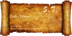 Suh Tibor névjegykártya